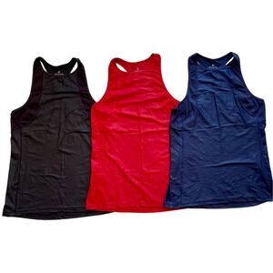 Athleta 3 Piece Racerback High Neck Tank Lot XS